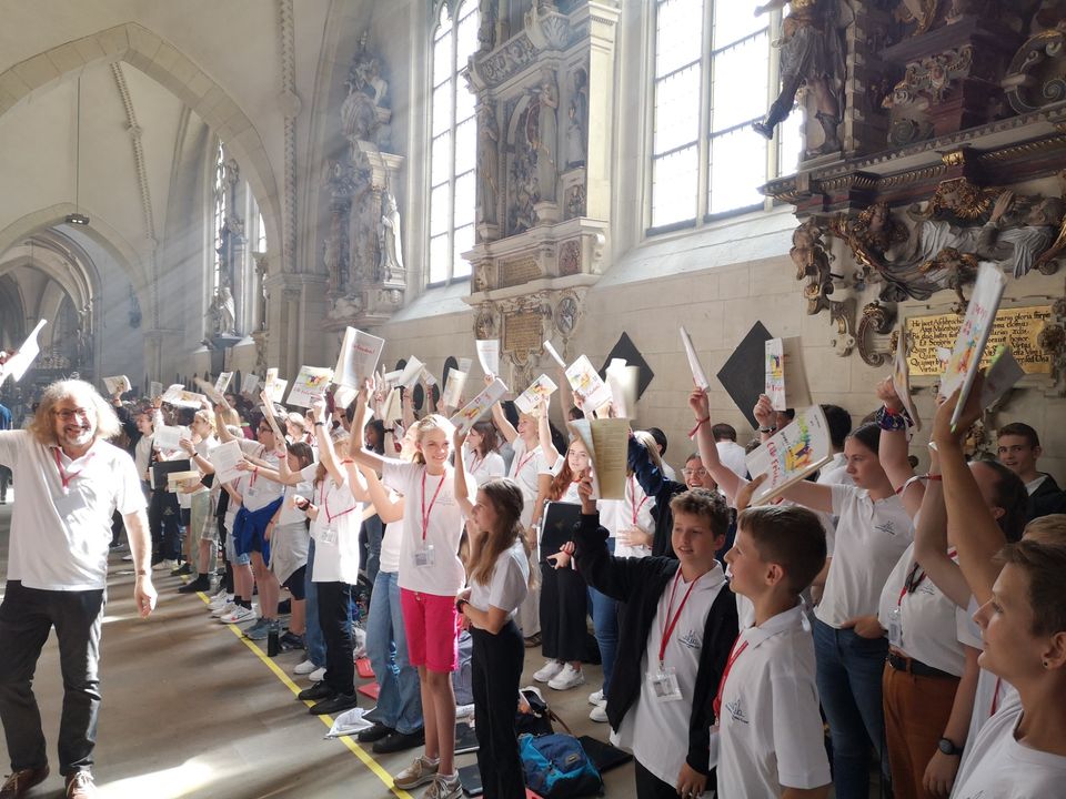 Der JugendKathedralChor Fulda hat jetzt am Jugendchorfestival des Pueri Cantores Verbands in Münster teilgenommen. Foto: Bistum Fulda / Chöre am Dom